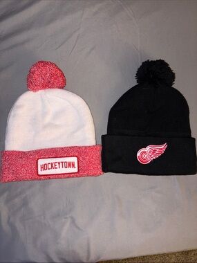 Detroit Red Wings 'Hockeytown' Pom Beanie - White & Red